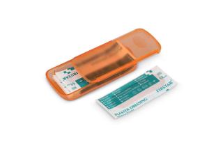 Plaster box with 5 PE plasters (56 × 18 mm) Orange