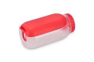 All-in-One Lunch Bowl Container with Sauce Compartment & Spoon-fork Red