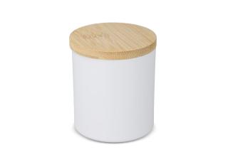 Bhakti scented plant based candle in recycled aluminium jar White