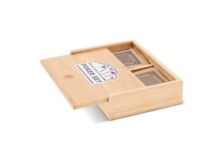 Playing card set in bamboo box 