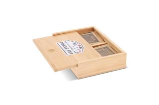 Playing card set in bamboo box 