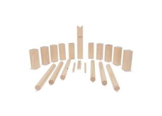 Wooden Kubb game in pouch 
