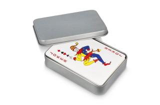 Playing Cards in Tin Box Blue/silver