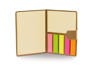 Notebook + sticky notes 