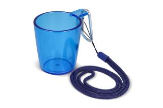 Festival-Shotglas mit Lanyard Transparent blau