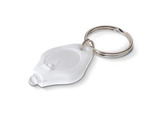 Schlüsselanhänger mit Mini-Taschenlampe Weiß