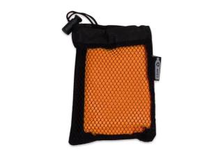 Kühlendes Handtuch aus RPET-Material, 30x80cm Schwarz/orange