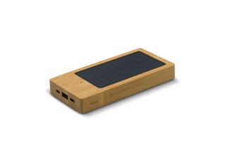 Powerbank bamboo with solar panel 8.000mAh 