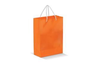 Laminierte Papiertasche, groß Orange