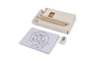 8-teiliges Malset in einer Schachtel aus recyceltem Milchkarton Ecru