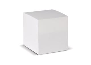 Quadratischer Zettelblock weiß 9x9x9cm Weiß