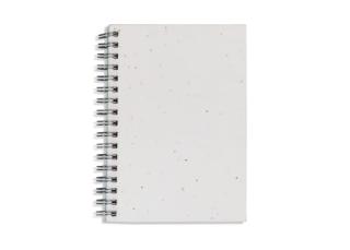 Spiral-Notizbuch aus Saatgutpapier Weiß