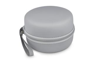 Contoured memory foam travel pillow with EVA case 