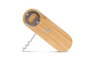 Multifunctional bamboo bottle opener 