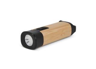 Wiederaufladbare R-ABS & Bamboo Taschenlampe Schwarz