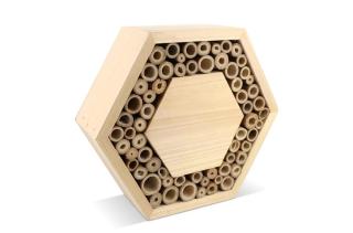Bee House made of FSC Wood Hexagonal 