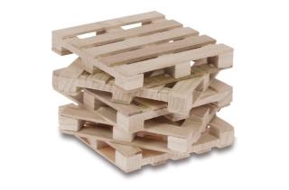 Holzpalette für Zettelblock 