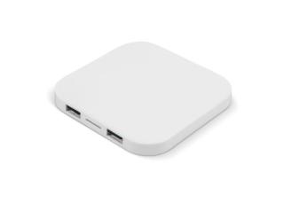 Wireless charging pad 5W with 2 USB ports White