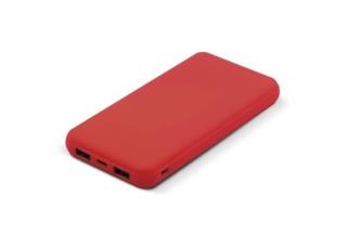 Powerbank „Elite“ Softtouch-Edition 8.000mAh Rot