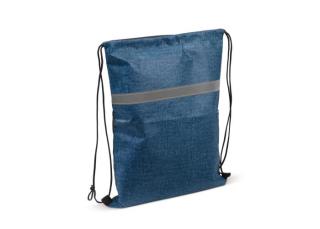 Drawstring bag with reflective strip 