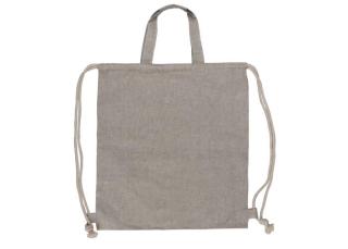Drawstring bag recycled cotton 38x42cm Light grey