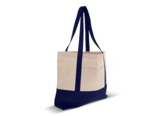 Beach bag cotton canvas OEKO-TEX® 280g/m² 42x10x30cm Dark blue