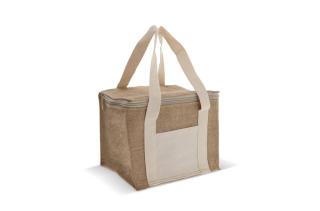 Cooler bag jute square 22x18x18cm 
