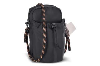 Crossbody Flaschenhalter-Tasche mit Paracord-Gurt Schwarz