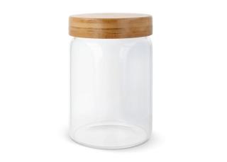 Canister glass & bamboo 900ml 
