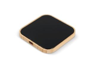 Wireless charger bamboo & glass 10W Black