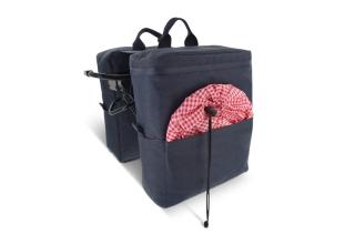 Picknick-Doppel-Fahrradtasche aus R-PET-Material 