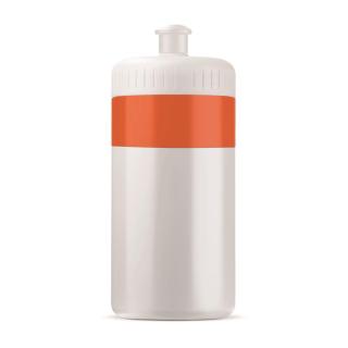 Sportflasche mit Rand 500ml Orange/weiß