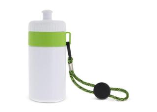Sportflasche mit Halteschlaufe 500ml Froschgrün/weiß