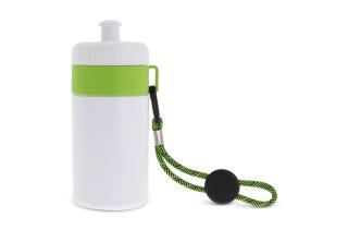 Sports bottle with edge and cord 500ml Frog/white