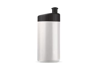 Sportflasche Design 500ml Weiß/schwarz