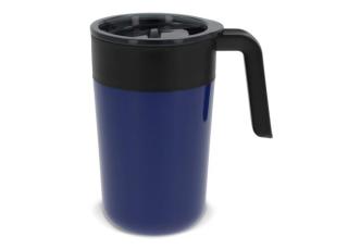 Double walled coffee mug 400ml Dark blue