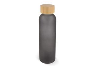Water bottle glass & bamboo 500ml Dark grey
