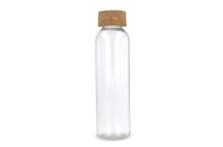 Recycling-Glasflasche mit Korkdeckel 500ml Transparent