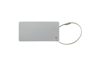 Aluminum luggage tag rectangle 