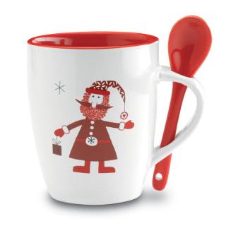 CLAUS Mug with spoon 250ml 