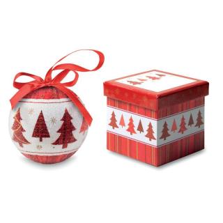 SNOWY Christmas bauble in gift box 