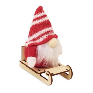 FROSTY SLEIGH Gnome on wooden sleigh 