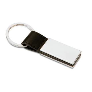 RECTANGLO PU and metal key ring 