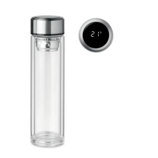 POLE GLASS Bottle with touch thermometer 