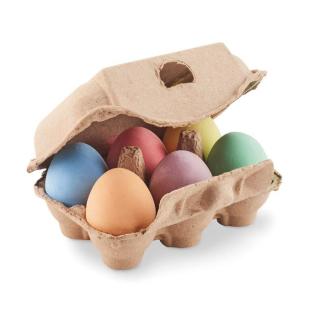 TAMAGO 6 chalk eggs in box 