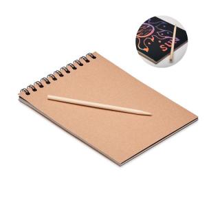 BLACK Scratching paper notebook 