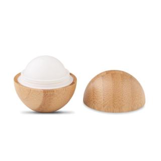 SOFT LUX Lip balm in round bamboo case 