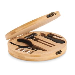 BARTLETT 15 piece tool set bamboo case 