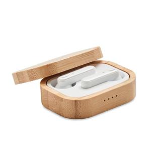 JAZZ BAMBOO TWS earbuds in bamboo case 