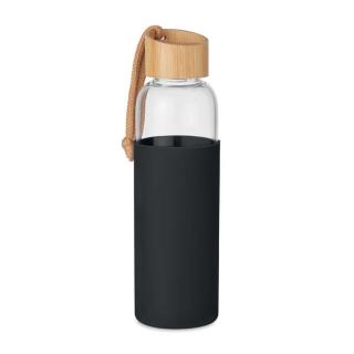 CHAI Glass Bottle 500 ml in pouch Black